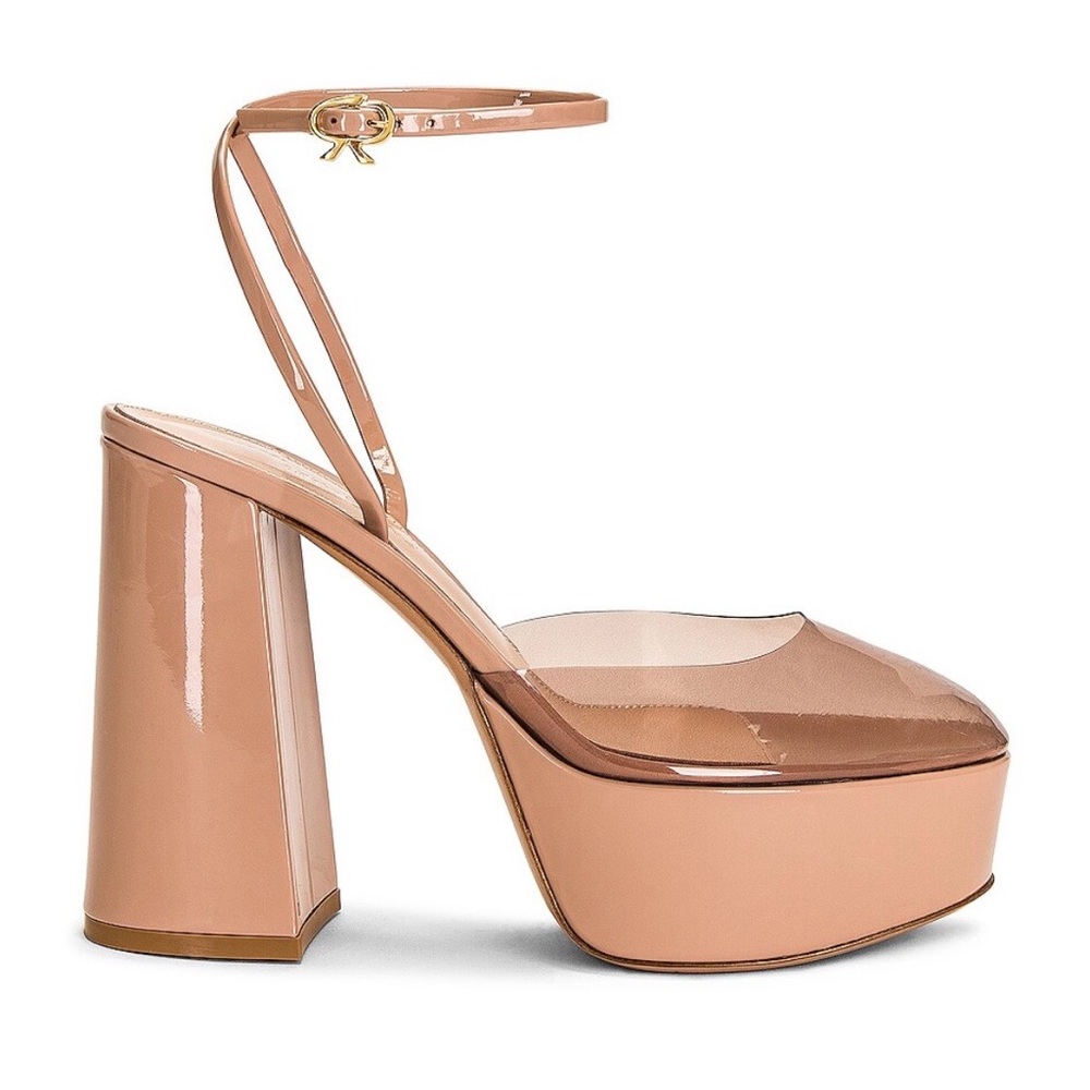 Gianvito Rossi Dua Platform Heels Color Peach
